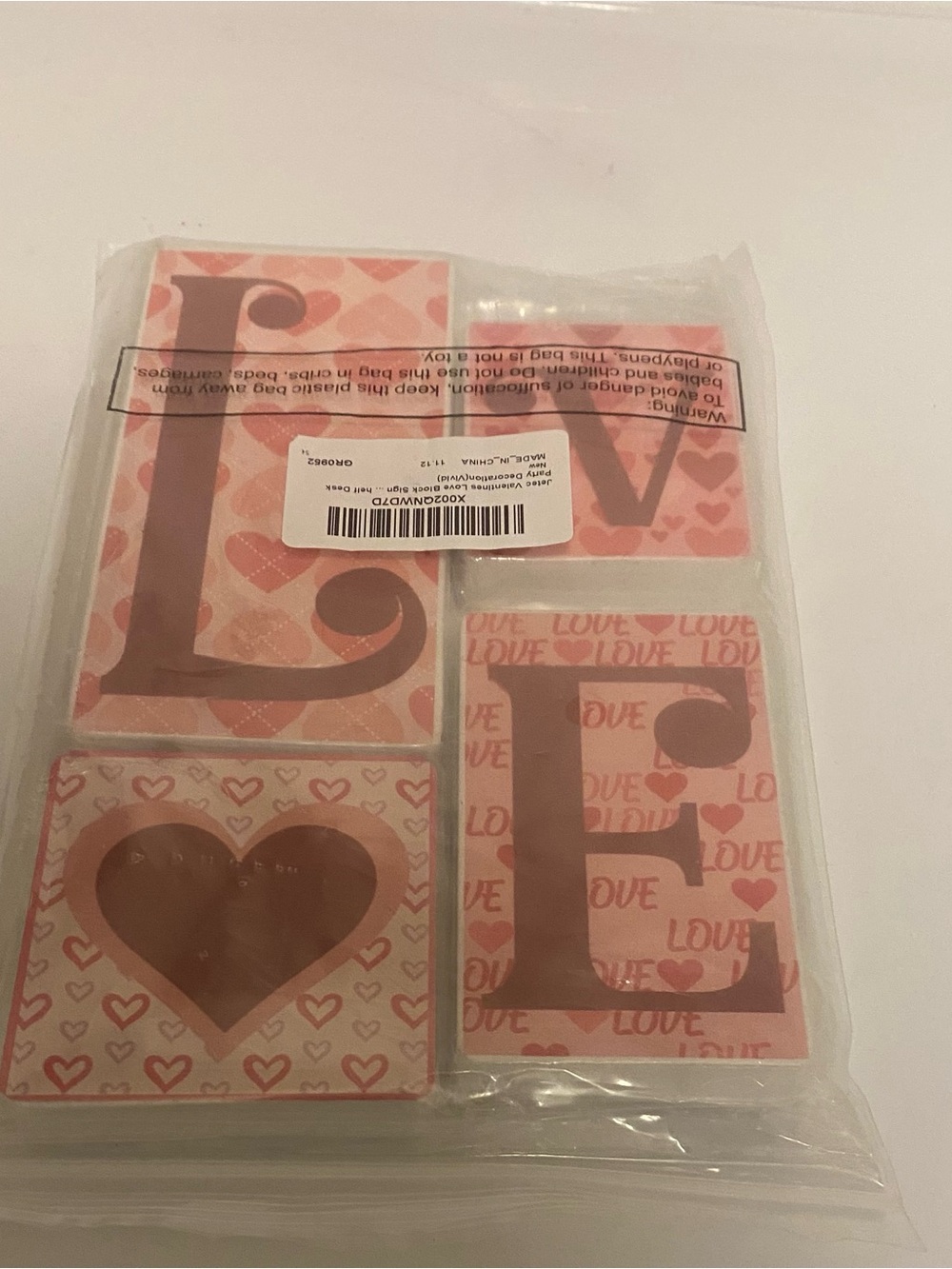 Valentine Pink Love Table Confetti Card Pack